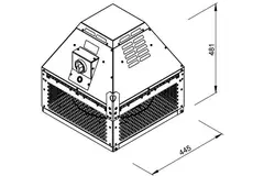 Dakventilator rookgasafvoer horizontaal - DHN 315 D4 F4 30