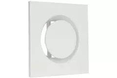 Ventilatieventiel afvoer metaal vierkant Ø125 mm wit met klemveren - DVSQ125