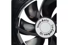 Vent-Axia Lo-Carbon iQ platte design badkamerventilator ZWART Ø 100 - 125 mm