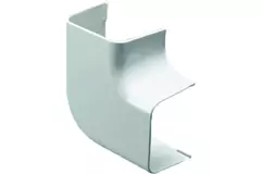 Climaplus airco leidinggoot Haakse platte bocht 125 x 75mm RAL 9010 WIT