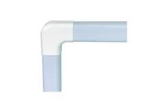 Climaplus airco leidinggoot Haakse platte bocht 125 x 75mm RAL 9010 WIT