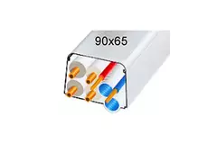 Climaplus airco leidinggoot 2M kanaal 90x65mm RAL 9010 WIT