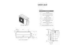 LG mid static kanaal airco binnenunit + afstandsbediening CM24F R32 7,1 kW