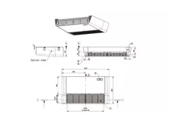 LG Plafond onderbouw Inverter airco UV18F-Compact R32 5,0 kW set