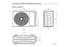 Tosot PULAR Multi split airco Inverter 0909P R32 2x2,5 kW set