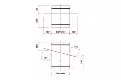 Plakplaat 49 graden Stream-Vent ventilatiekap diameter 630 mm