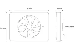 Vent-Axia Lo-Carbon iQ platte design badkamerventilator Ø 100 - 125