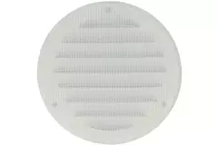 Metalen ventilatierooster rond 100mm wit - MR100 - RAL9016
