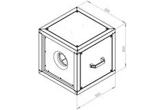 Boxventilator motor buiten luchtstroom - MPC 225 EC T30