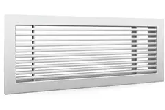 Staafrooster voor wandmontage met klemveren - 1200x200 mm
