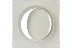 Ronde kunststof muurplaat met terugslagklep diameter: 125mm - AFV125