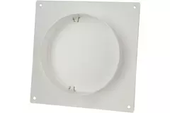 Ronde kunststof muurplaat met terugslagklep diameter: 125mm - AFV125