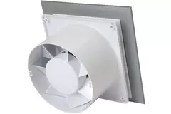 Badkamer ventilator Ø 100 mm met timer en vochtsensor - glazen front satijn goud