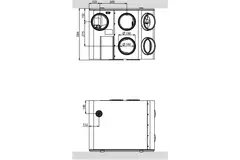 Duco WTW DucoBox Energy 460 2ZS - 2 zone sturing - rechts - 460 m³/h