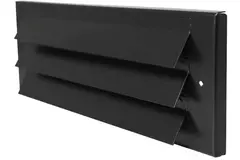 Buitenmuurrooster opbouw 300mm x 100mm ZWART