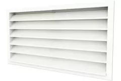 Buitenmuurrooster gegalvaniseerd staal 600x500 - RAL 9010