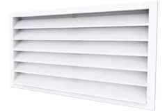 Buitenmuurrooster aluminium 400x300 - RAL 9016