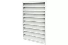 Buitenmuurrooster gegalvaniseerd staal 400x600 - RAL 9010