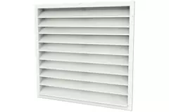 Buitenmuurrooster gegalvaniseerd staal 600x600 - RAL 9010