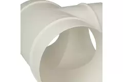 Rond kunststof T-stuk diameter: 125 mm - AT125