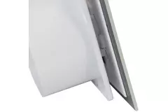 Badkamer ventilator Ø 125 mm met timer - glazen front satijn zilver