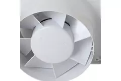 Badkamer ventilator Ø 125 mm met timer - glazen front satijn zilver