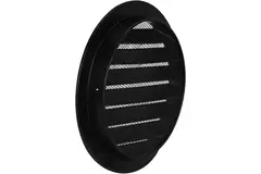 Aluminium buitenluchtrooster diameter 80 - ZWART