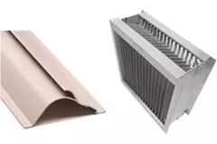 Aluminium druppelvanger met kunststof schoepprofiel B=700 x H=700