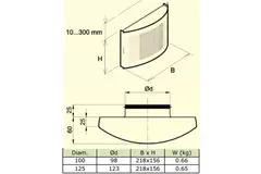 Ventilatie toevoer ventiel Ø 125mm met geperforeerde kap voor wandmontage WIT - DTQA125
