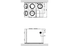 Duco WTW DucoBox Energy 325 1ZS - 1 zone sturing - links - 325 m³/h