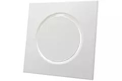 Ventilatieventiel toevoer metaal vierkant Ø125 mm wit met klemveren - DVSQ-P125