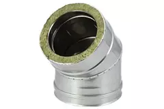DW diameter 130 mm (130/180) bocht 45 gr I316L/I304 (D0,5/0,6)