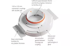 Ergovent instucbaar frameloos ventilatieventiel rond 125 mm