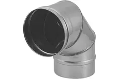 Kachelpijp Ø 80 mm RVS enkelwandige bocht 90°