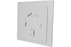 Badkamer ventilator Ø 100 mm - kunststof front glanzend wit