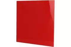 Rooster 15x15cm met gekleurd kunststof front rood