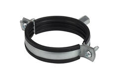Metalen beugel diameter 125 mm met rubber (sendz. verz.)