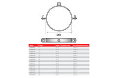 Beugel metaal 160mm zonder rubber - PCWOR160