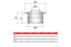 Jet rooster 315mm muur- en wandmontage RAL 9010