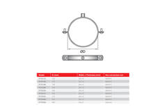 Thermoduct 9mm beugel  200mm - PCTD200