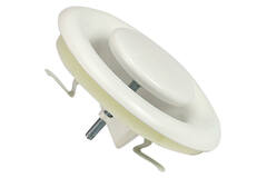 Ventilatie afvoer ventiel 80mm met metaal klemveren - DVS-C80 RAL9010