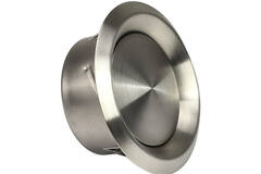 RVS ventilatie ventiel 200mm toevoer -en afvoer met klemveren - DVI-C200