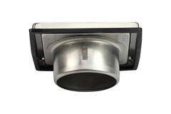 RVS gevelrooster 125mm met beweegbare lamellen hoge doorlaat - EL-SS-OP125 SS