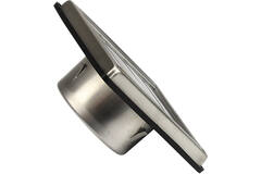 RVS gevelrooster 125mm met beweegbare lamellen hoge doorlaat - EL-SS-OP125 SS
