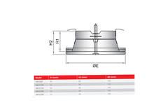 Ventilatie toevoer ventiel 100mm met metaal klemveren - SAV-C100 RAL9010