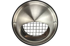 RVS bolrooster 100mm geveldoorvoer - EL-SS-B100 SS