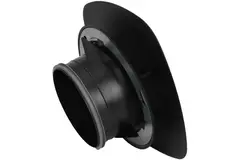 Imaginair RLV ventiel vierkant Ø 125 mm  - montageveren + ring - zwart