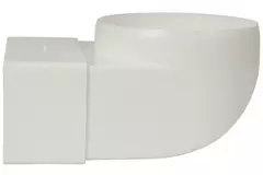 Rechthoekig kunststof verticale 90 ° bocht Ø100mm - 110x55 - KLD