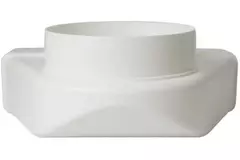 Rechthoekige kunststof verticale 90° bocht Ø125mm - 220X55mm KLD25-125