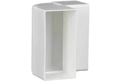 Rechthoekig kunststof verticale 90 ° bocht 110x55 - KLV